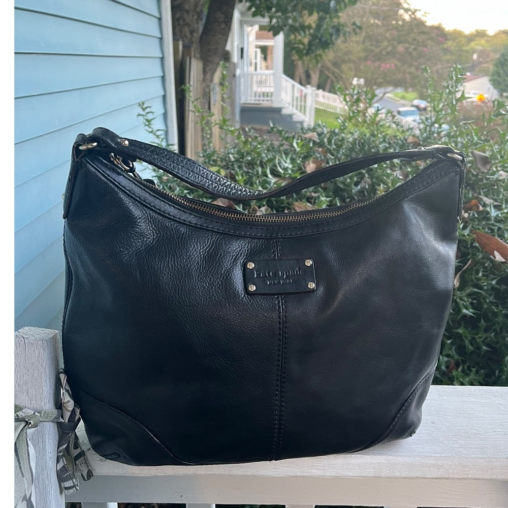 Kate Spade Black Leather Shoulder Bag - Picture 1 of 6